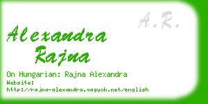 alexandra rajna business card